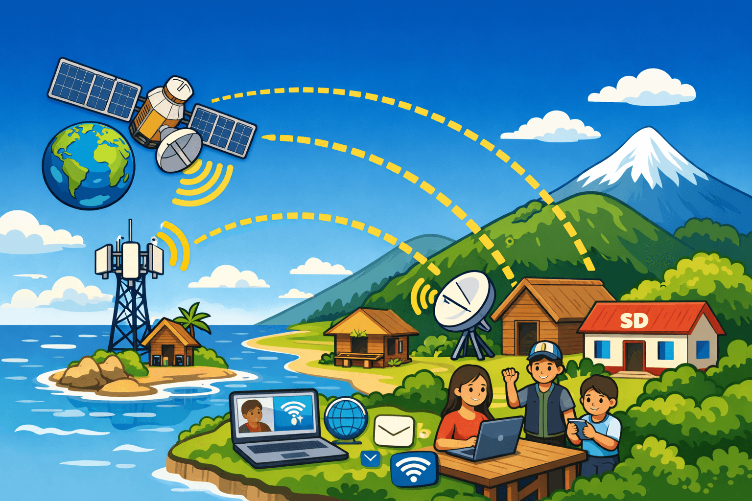 Bagaimana Jaringan Satelit Menjangkau Daerah Terpencil