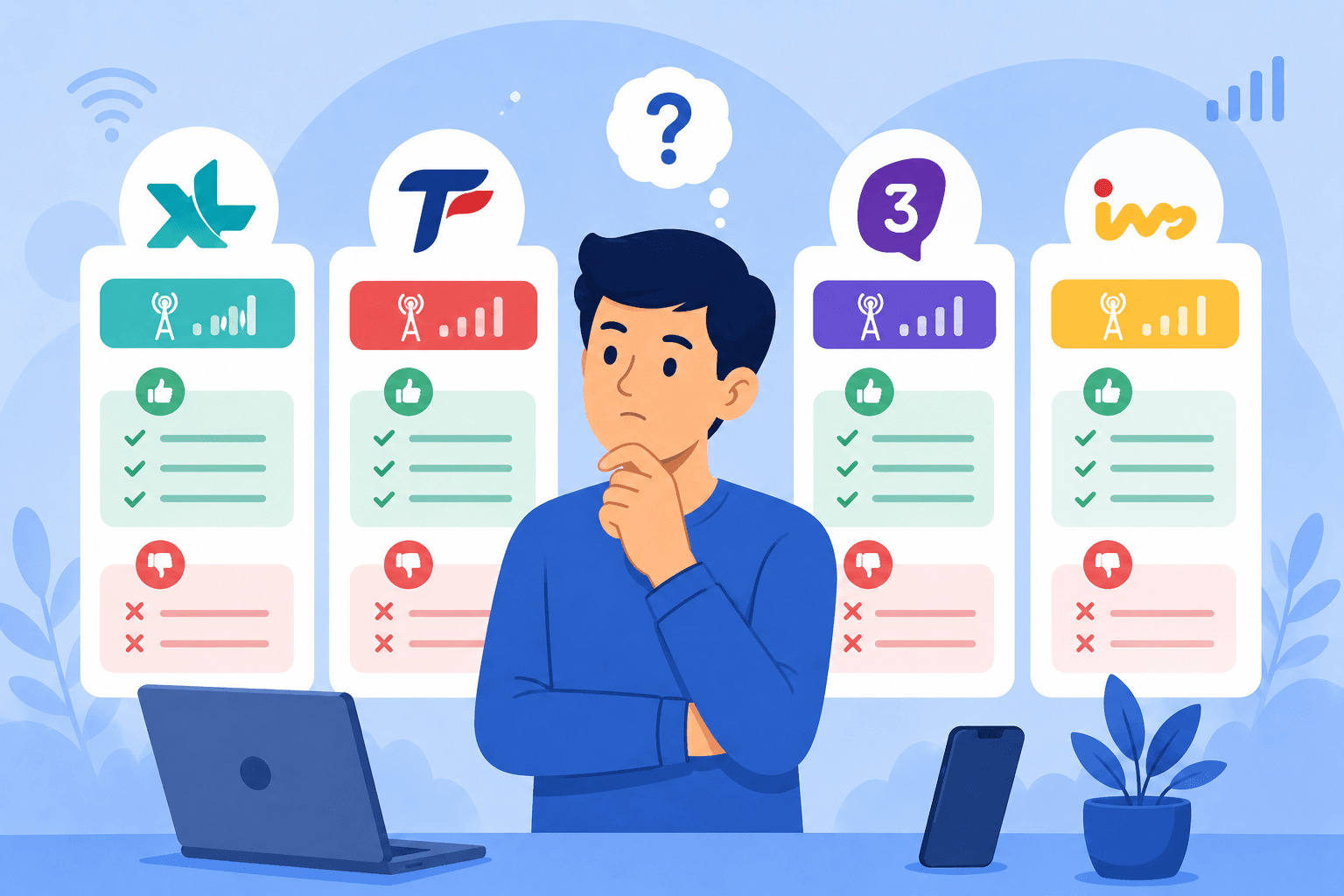 Kelebihan dan Kekurangan Setiap Provider di Indonesia