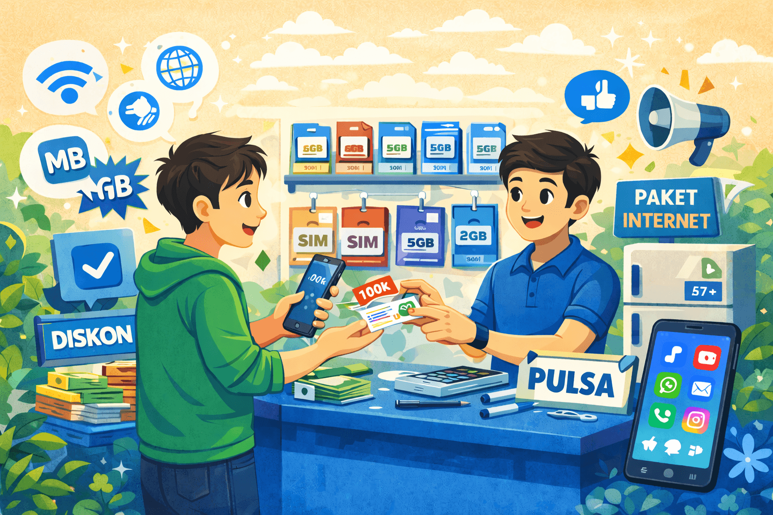 Strategi Menjual Voucher Internet di Konter Pulsa